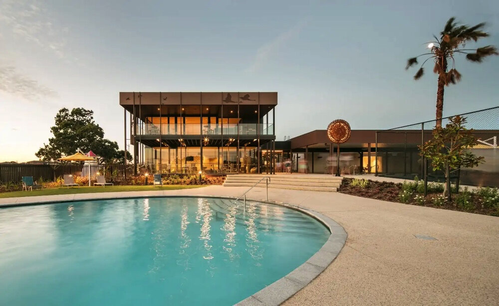 Resort-style outdoor pool at Club Armstrong