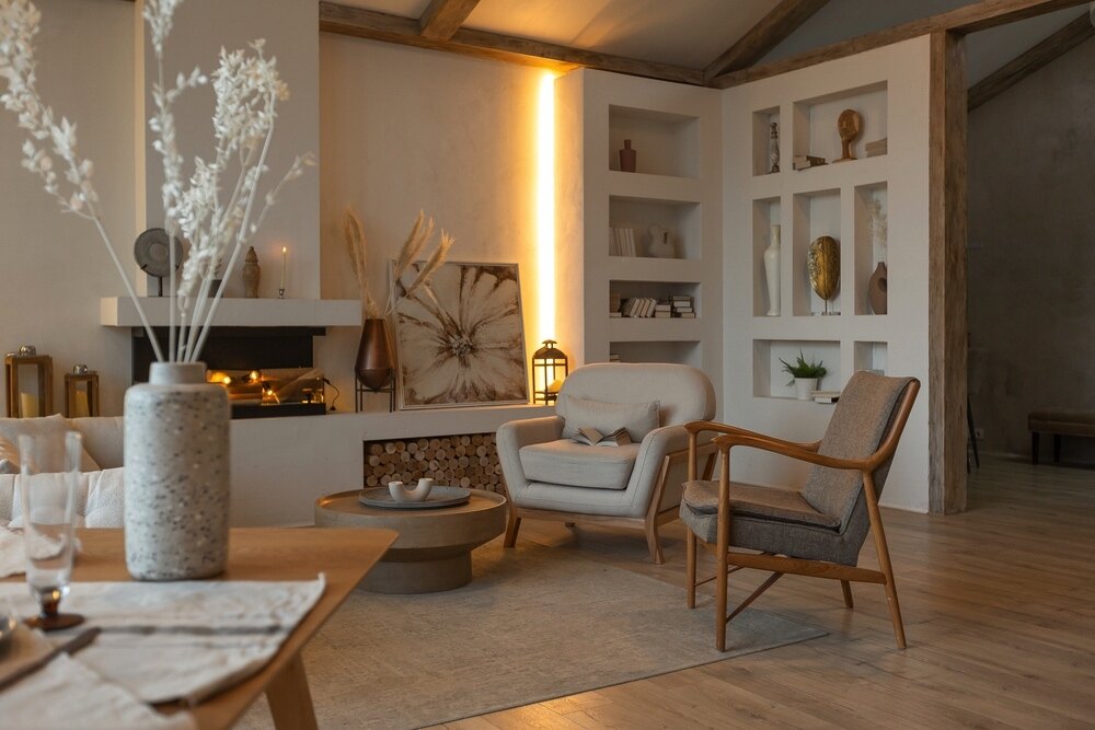 A warm, relaxed living space in an EnableX home